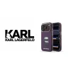 Apple iPhone 18 Pro Max / iPhone 17 Pro Max Karl Lagerfeld IML Ikonik Sketch Print MagSafe bordové puzdro thumbnail