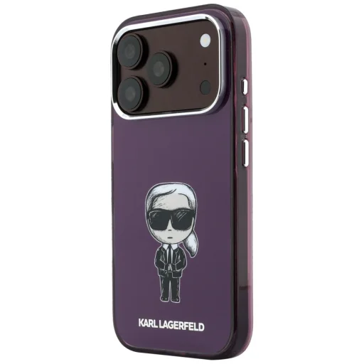 Apple iPhone 18 Pro Max / iPhone 17 Pro Max Karl Lagerfeld IML Ikonik Sketch Print MagSafe bordové puzdro - 2
