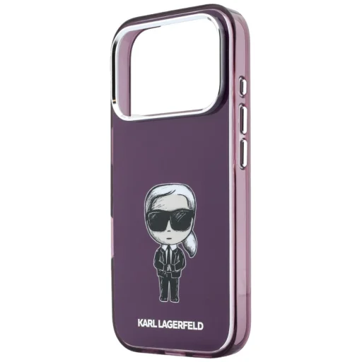 Apple iPhone 18 Pro Max / iPhone 17 Pro Max Karl Lagerfeld IML Ikonik Sketch Print MagSafe bordové puzdro - 6