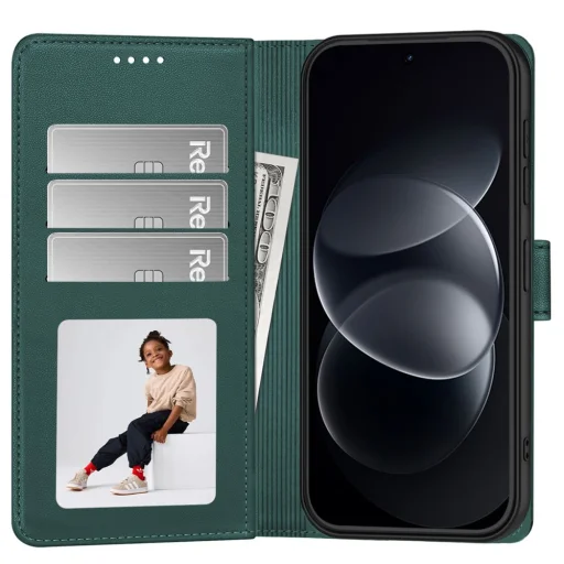 Xiaomi Redmi Note 17 Pro 5G zelené otváracie peňaženkové puzdro Tech-Protect Wallet - 2
