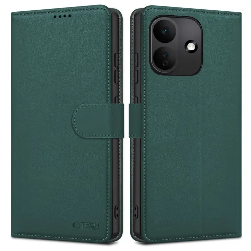 Xiaomi Redmi Note 17 Pro 5G zelené otváracie peňaženkové puzdro Tech-Protect Wallet - 1