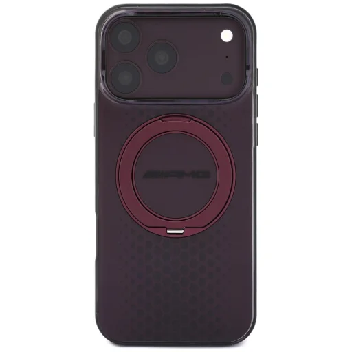 iPhone 18 Pro Max / iPhone 17 Pro Max AMG IML Urban Line dvojvrstvový kryt s prstencovým stojanom, kompatibilný s MagSafe, bordový - 3