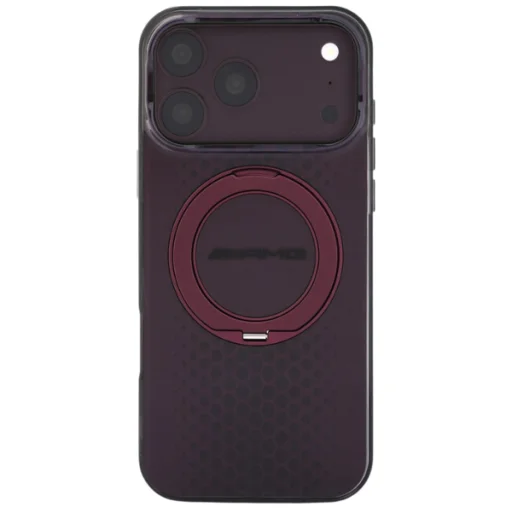 iPhone 18 Pro Max / iPhone 17 Pro Max AMG IML Urban Line dvojvrstvový kryt s prstencovým stojanom, kompatibilný s MagSafe, bordový - 10