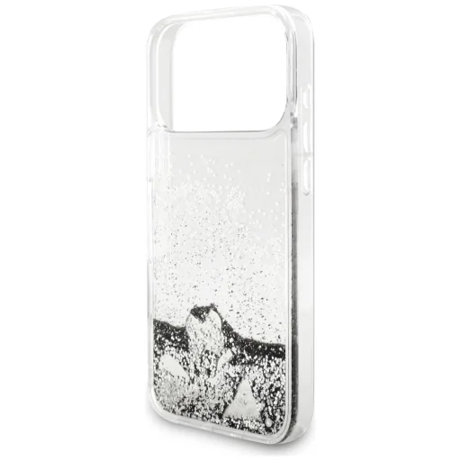 Apple iPhone 18 Pro Max / 17 Pro Max strieborný Guess Liquid Glitter 4G Charms zadný kryt - 6