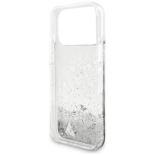 Apple iPhone 18 Pro Max / 17 Pro Max strieborný Guess Liquid Glitter 4G Charms zadný kryt - 7