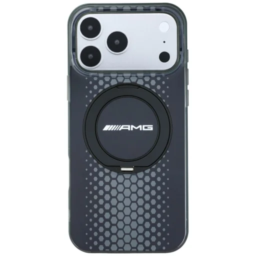 iPhone 18 Pro / 17 Pro AMG IML Urban Line dvojvrstvové MagSafe puzdro s otočným prstencovým stojanom, čierne - 3