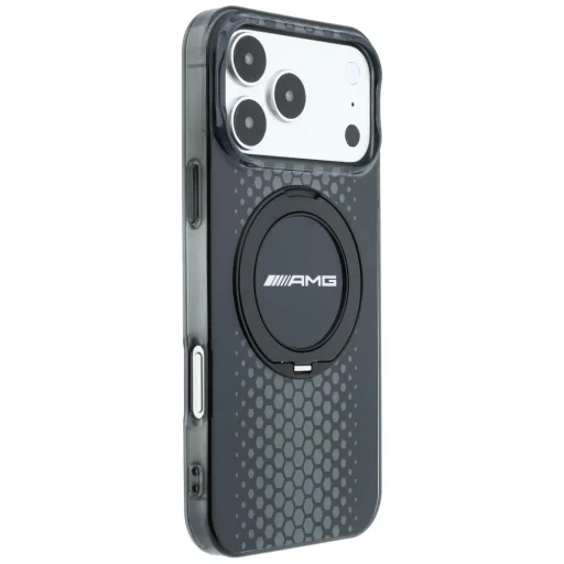 iPhone 18 Pro / 17 Pro AMG IML Urban Line dvojvrstvové MagSafe puzdro s otočným prstencovým stojanom, čierne - 4
