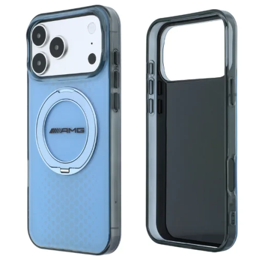 iPhone 18 Pro Max / 17 Pro Max AMG IML Double Layer Urban Line modré puzdro s prstencovým stojanom, kompatibilné s MagSafe - 10
