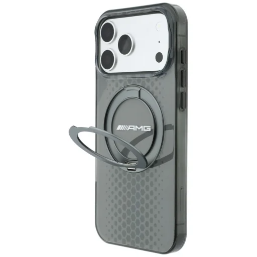 iPhone 18 Pro Max / iPhone 17 Pro Max AMG IML dvojvrstvové puzdro Urban Line MagSafe s prstencovým stojanom, sivé - 2