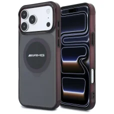 Kryt pre iPhone 18 Pro Max / 17 Pro Max AMG IML transparentný, s dvojfarebným blokovým MagSafe dizajnom, čierno-bordový
