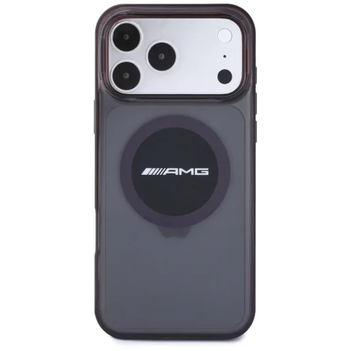 Kryt pre iPhone 18 Pro Max / 17 Pro Max AMG IML transparentný, s dvojfarebným blokovým MagSafe dizajnom, čierno-bordový - 3