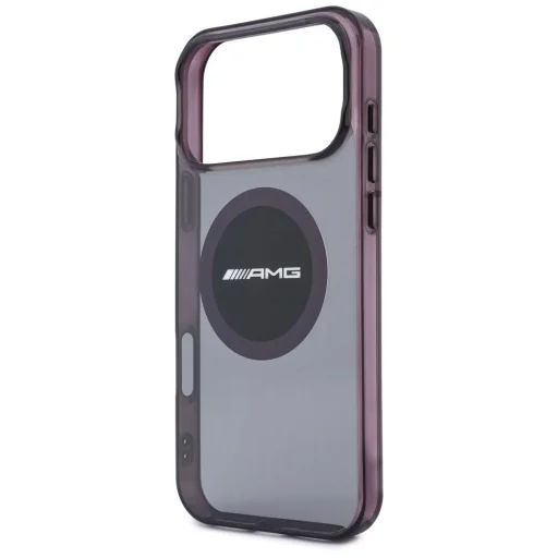 Kryt pre iPhone 18 Pro Max / 17 Pro Max AMG IML transparentný, s dvojfarebným blokovým MagSafe dizajnom, čierno-bordový - 6