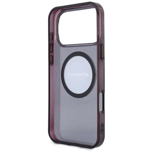 Kryt pre iPhone 18 Pro Max / 17 Pro Max AMG IML transparentný, s dvojfarebným blokovým MagSafe dizajnom, čierno-bordový - 7