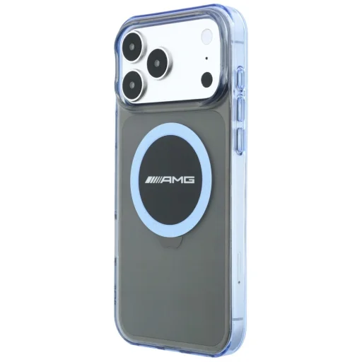 iPhone 18 Pro Max / iPhone 17 Pro Max AMG IML Transparent Bicolor Block MagSafe puzdro, čierne/modré - 2