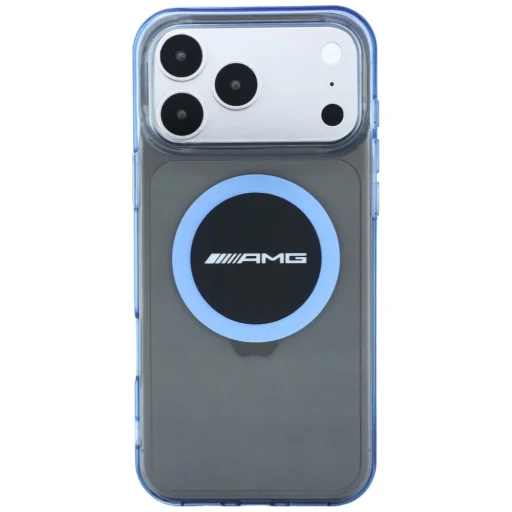 iPhone 18 Pro Max / iPhone 17 Pro Max AMG IML Transparent Bicolor Block MagSafe puzdro, čierne/modré - 3