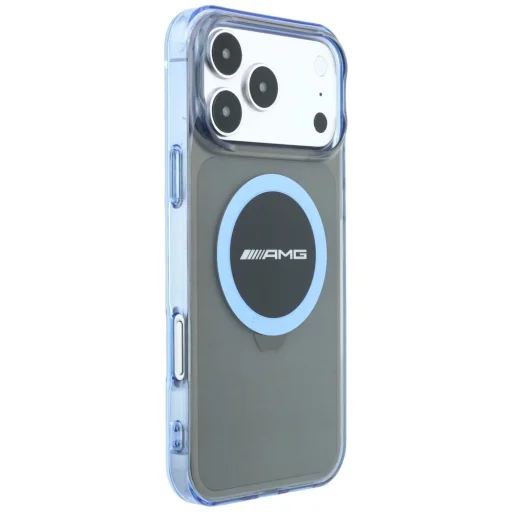 iPhone 18 Pro Max / iPhone 17 Pro Max AMG IML Transparent Bicolor Block MagSafe puzdro, čierne/modré - 4
