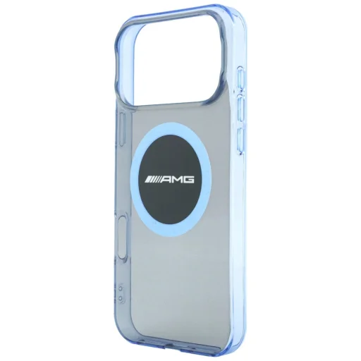 iPhone 18 Pro Max / iPhone 17 Pro Max AMG IML Transparent Bicolor Block MagSafe puzdro, čierne/modré - 6