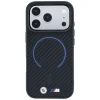iPhone 18 Pro / iPhone 17 Pro čierne BMW M Carbon Blue Print puzdro s krúžkom a kovovým logom MagSafe thumbnail