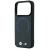 iPhone 18 Pro / iPhone 17 Pro čierne BMW M Carbon Blue Print puzdro s krúžkom a kovovým logom MagSafe thumbnail