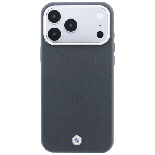 iPhone 18 Pro / 17 Pro MagSafe kryt BMW Sign Deboss s prešívaným vzorom a kovovým logom – antracit - 3