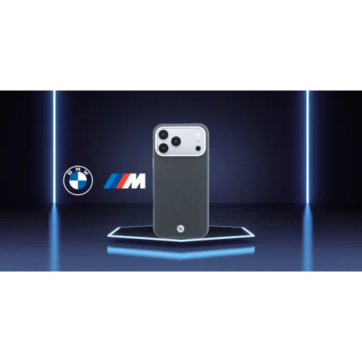 iPhone 18 Pro / 17 Pro MagSafe kryt BMW Sign Deboss s prešívaným vzorom a kovovým logom – antracit - 9