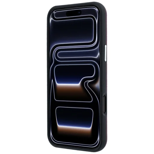 iPhone 18 Pro / iPhone 17 Pro bordové BMW Sign reliéfne, prešívané puzdro s kovovým logom MagSafe - 5