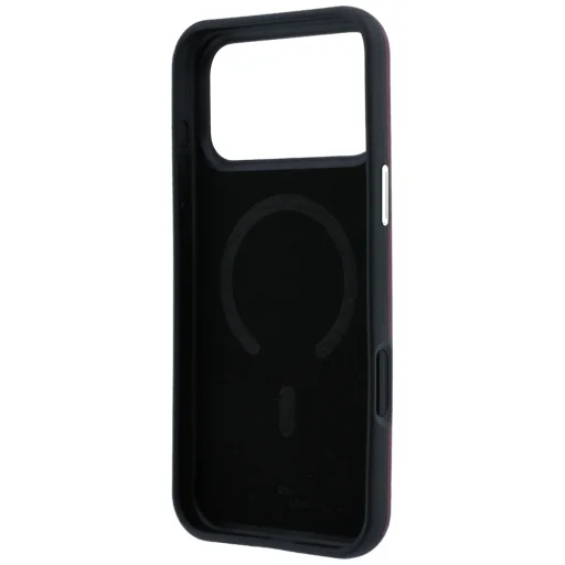 iPhone 18 Pro / iPhone 17 Pro bordové BMW Sign reliéfne, prešívané puzdro s kovovým logom MagSafe - 7
