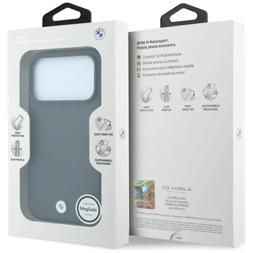 Apple iPhone 18 Pro Max / 17 Pro Max BMW Sign kevlárový kryt s kovovým logom MagSafe, antracit - 8