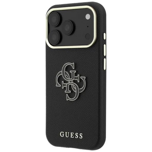 Apple iPhone 18 Pro / 17 Pro čierny Guess Grained & Big Resin Logo ochranný kryt - 2