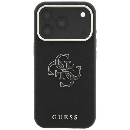 Apple iPhone 18 Pro / 17 Pro čierny Guess Grained & Big Resin Logo ochranný kryt - 3