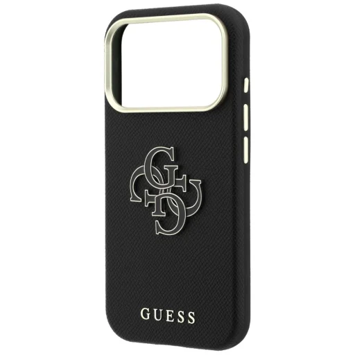 Apple iPhone 18 Pro / 17 Pro čierny Guess Grained & Big Resin Logo ochranný kryt - 6