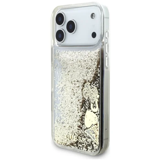 iPhone 18 Pro Max / iPhone 17 Pro Max zlatý Guess Liquid Glitter 4G Charms zadný kryt - 2