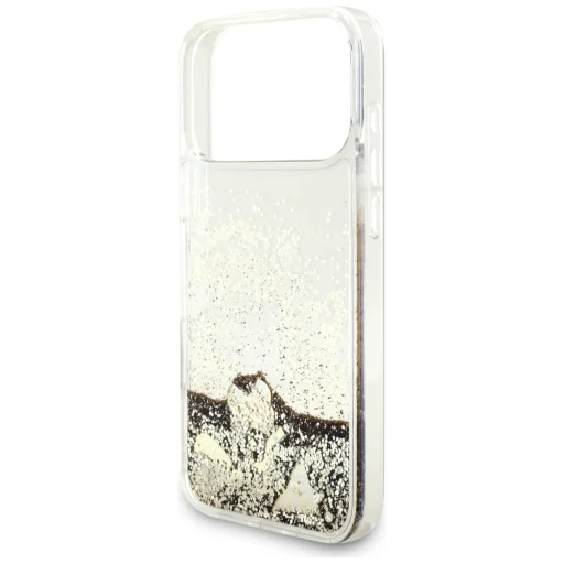 iPhone 18 Pro Max / iPhone 17 Pro Max zlatý Guess Liquid Glitter 4G Charms zadný kryt - 6