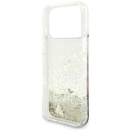 iPhone 18 Pro Max / iPhone 17 Pro Max zlatý Guess Liquid Glitter 4G Charms zadný kryt - 7