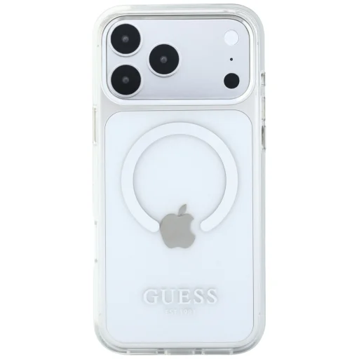 iPhone 18 Pro Max / iPhone 17 Pro Max Guess Metal Outline MagSafe puzdro, strieborné - 3