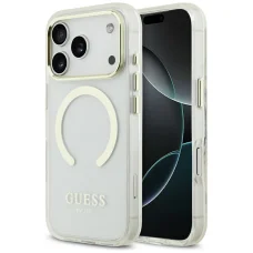 iPhone 18 Pro / 17 Pro zlatý Guess Metal Outline MagSafe kryt