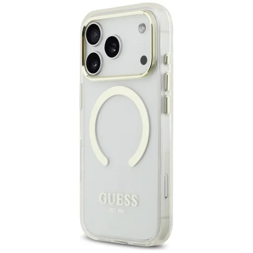 iPhone 18 Pro / 17 Pro zlatý Guess Metal Outline MagSafe kryt - 2