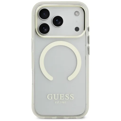 iPhone 18 Pro / 17 Pro zlatý Guess Metal Outline MagSafe kryt - 3