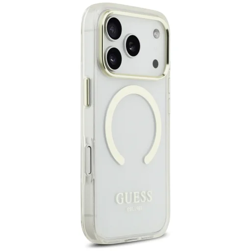 iPhone 18 Pro / 17 Pro zlatý Guess Metal Outline MagSafe kryt - 4