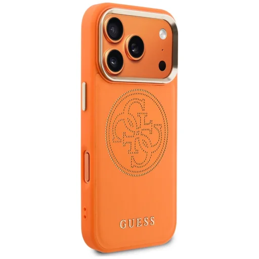 iPhone 18 Pro / iPhone 17 Pro oranžový Guess Perforated 4G MagSafe zadný kryt - 4