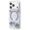 iPhone 18 Pro / 17 Pro fialový Guess Resin Flowers Glitter MagSafe obal thumbnail