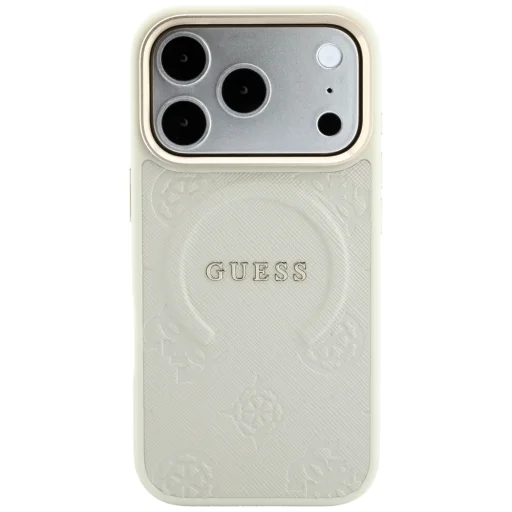 iPhone 18 Pro Max / iPhone 17 Pro Max béžové puzdro Guess Saffiano Peony & Ring MagSafe - 3