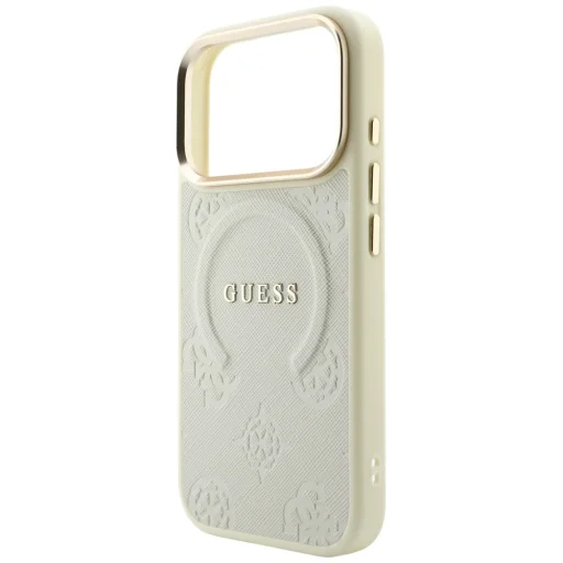 iPhone 18 Pro Max / iPhone 17 Pro Max béžové puzdro Guess Saffiano Peony & Ring MagSafe - 6