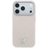 Apple iPhone 18 Pro / 17 Pro béžový Karl Lagerfeld zadný kryt so zrnitým vzorom, embosovaným krúžkom a logom Kameo MagSafe thumbnail