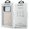 Apple iPhone 18 Pro / 17 Pro béžový Karl Lagerfeld zadný kryt so zrnitým vzorom, embosovaným krúžkom a logom Kameo MagSafe thumbnail
