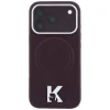 iPhone 18 Pro / 17 Pro bordový Karl Lagerfeld zadný kryt so zrnitou textúrou, reliéfnym prstencom a kameo logom MagSafe thumbnail