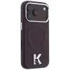iPhone 18 Pro / 17 Pro bordový Karl Lagerfeld zadný kryt so zrnitou textúrou, reliéfnym prstencom a kameo logom MagSafe thumbnail