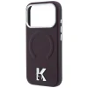 iPhone 18 Pro / 17 Pro bordový Karl Lagerfeld zadný kryt so zrnitou textúrou, reliéfnym prstencom a kameo logom MagSafe thumbnail