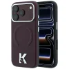 iPhone 18 Pro / 17 Pro bordový Karl Lagerfeld zadný kryt so zrnitou textúrou, reliéfnym prstencom a kameo logom MagSafe thumbnail