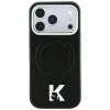 iPhone 18 Pro / iPhone 17 Pro Karl Lagerfeld zrnité, reliéfne puzdro MagSafe s logom prsteňa a kamey, čierne thumbnail